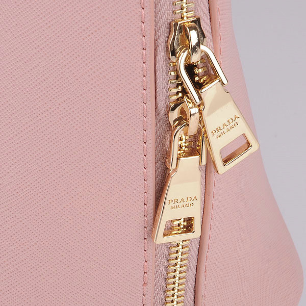 2014 Prada Saffiano Calf Leather Two Handle Bag BL0837 light pink - Click Image to Close